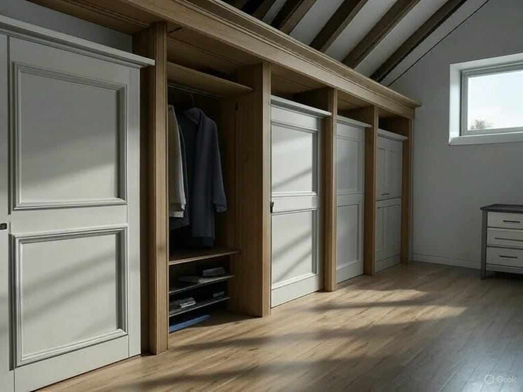 Timmerman aan het werk in tuin